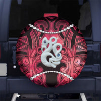 Maori Matariki Manaia Whero Spare Tire Cover Maori Kowhaiwhai Pattern Galaxy LT01 No hole Red - Polynesian Pride
