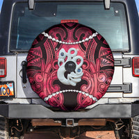 Maori Matariki Manaia Whero Spare Tire Cover Maori Kowhaiwhai Pattern Galaxy LT01 Red - Polynesian Pride