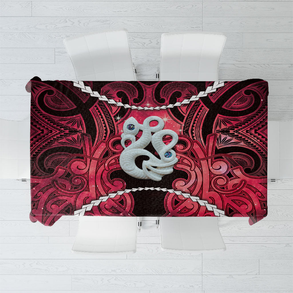Maori Matariki Manaia Whero Tablecloth Maori Kowhaiwhai Pattern Galaxy