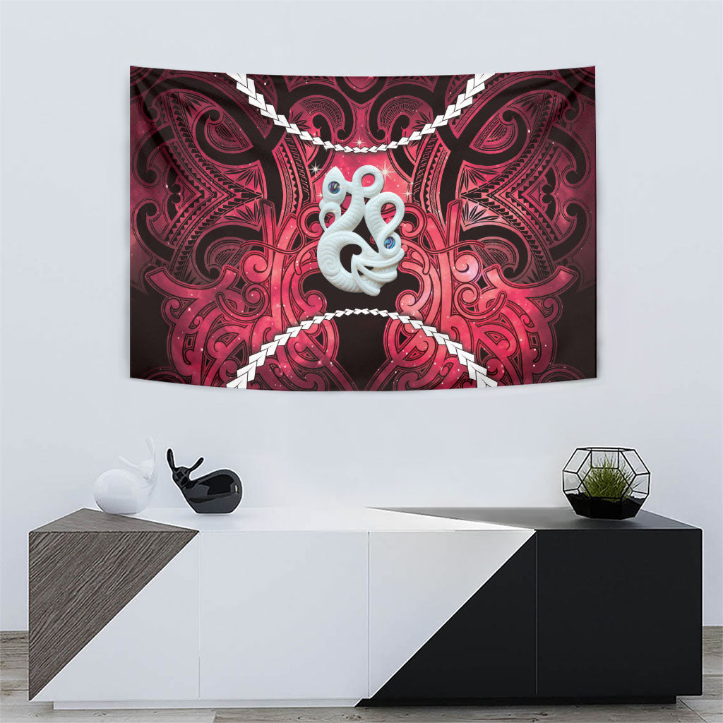 Maori Matariki Manaia Whero Tapestry Maori Kowhaiwhai Pattern Galaxy