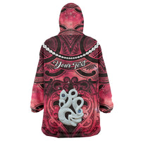 Personalised Maori Matariki Manaia Whero Wearable Blanket Hoodie Maori Kowhaiwhai Pattern Galaxy LT01 - Polynesian Pride
