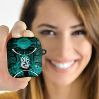 Maori Matariki Manaia Turquoise AirPods Case Maori Kowhaiwhai Pattern Galaxy