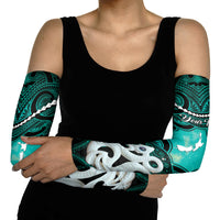 Personalised Maori Matariki Manaia Turquoise Arm Sleeves Maori Kowhaiwhai Pattern Galaxy LT01 - Polynesian Pride