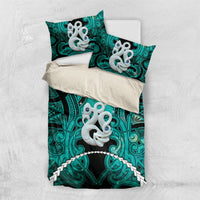Maori Matariki Manaia Turquoise Bedding Set Maori Kowhaiwhai Pattern Galaxy
