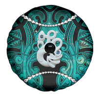 Maori Matariki Manaia Turquoise Spare Tire Cover Maori Kowhaiwhai Pattern Galaxy