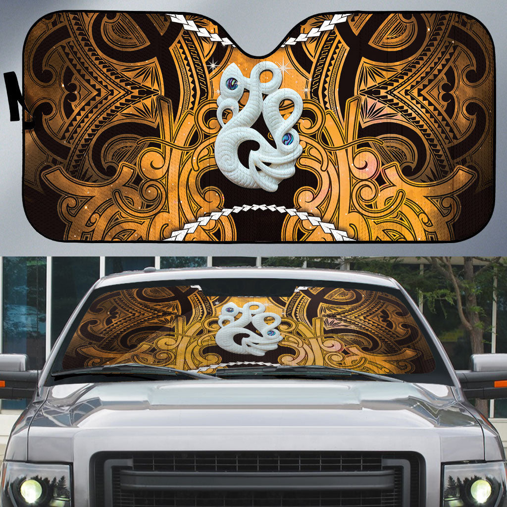 Maori Matariki Manaia Kowhai Auto Sun Shade Maori Kowhaiwhai Pattern Galaxy