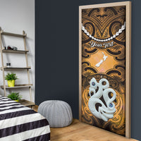 Personalised Maori Matariki Manaia Kowhai Door Cover Maori Kowhaiwhai Pattern Galaxy