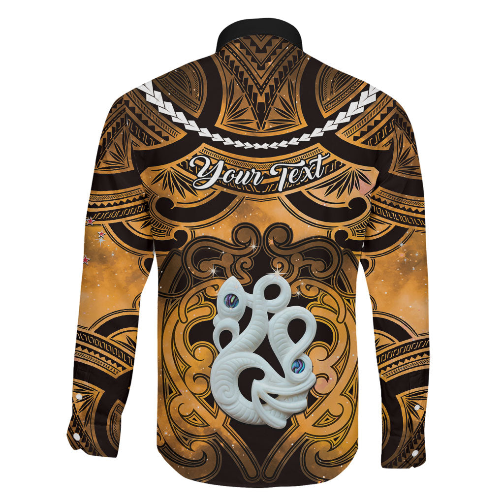 Personalised Maori Matariki Manaia Kowhai Family Matching Mermaid Dress and Hawaiian Shirt Maori Kowhaiwhai Pattern Galaxy