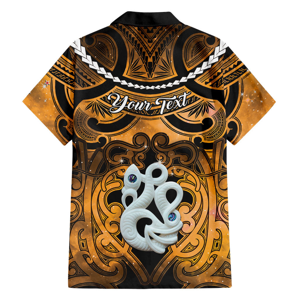 Personalised Maori Matariki Manaia Kowhai Hawaiian Shirt Maori Kowhaiwhai Pattern Galaxy LT01 - Polynesian Pride
