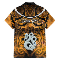 Personalised Maori Matariki Manaia Kowhai Hawaiian Shirt Maori Kowhaiwhai Pattern Galaxy LT01 - Polynesian Pride