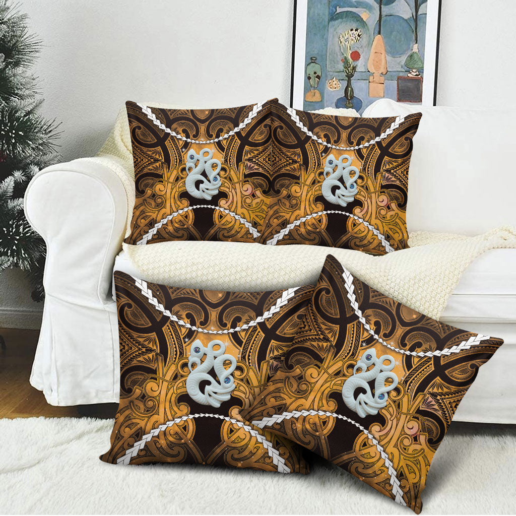 Maori Matariki Manaia Kowhai Pillow Cover Maori Kowhaiwhai Pattern Galaxy