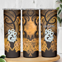 Personalised Maori Matariki Manaia Kowhai Skinny Tumbler Maori Kowhaiwhai Pattern Galaxy