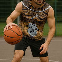 Personalised Maori Matariki Manaia Kowhai Sleeveless Hoodie Maori Kowhaiwhai Pattern Galaxy LT01 - Polynesian Pride