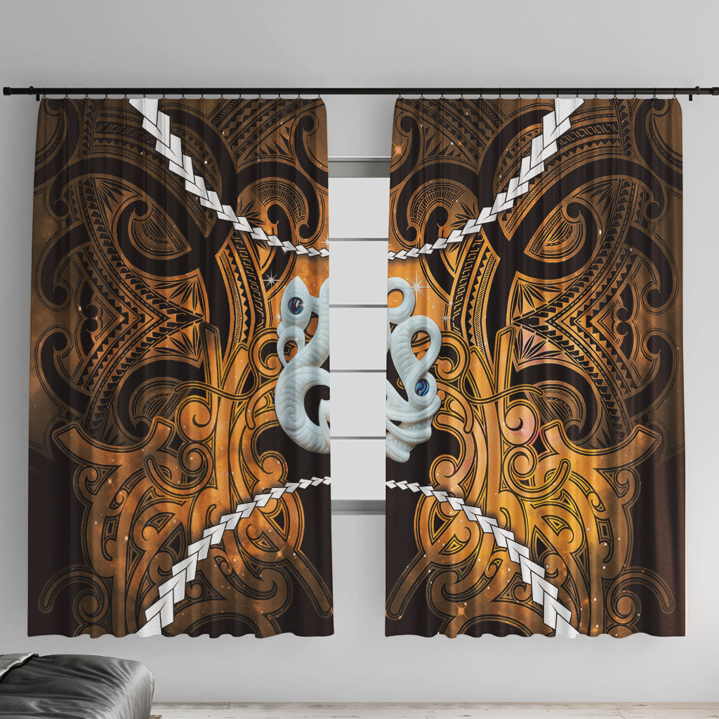 Maori Matariki Manaia Kowhai Window Curtain Maori Kowhaiwhai Pattern Galaxy