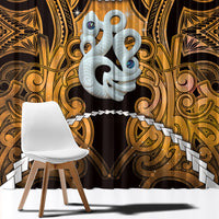 Maori Matariki Manaia Kowhai Window Curtain Maori Kowhaiwhai Pattern Galaxy