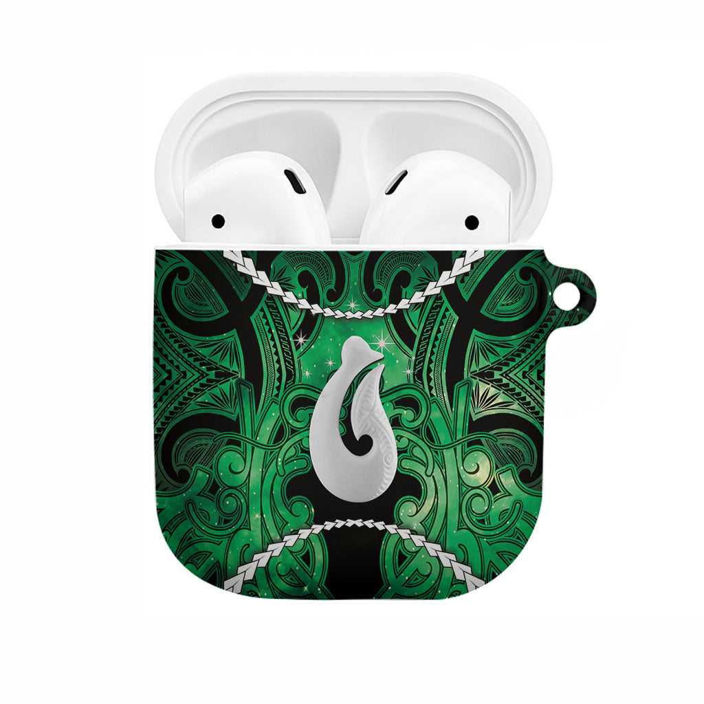 Maori Matariki Hei Matau Kakariki AirPods Case Maori Kowhaiwhai Pattern Galaxy