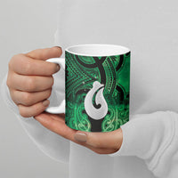 Personalised Maori Matariki Hei Matau Kakariki Ceramic Mug Maori Kowhaiwhai Pattern Galaxy