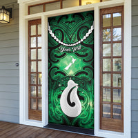 Personalised Maori Matariki Hei Matau Kakariki Door Cover Maori Kowhaiwhai Pattern Galaxy
