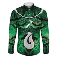 Personalised Maori Matariki Hei Matau Kakariki Family Matching Tank Maxi Dress and Hawaiian Shirt Maori Kowhaiwhai Pattern Galaxy