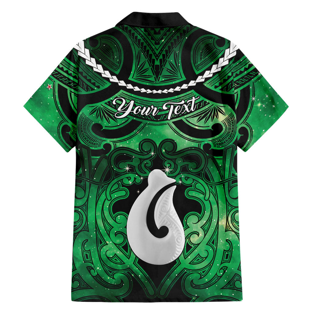 Personalised Maori Matariki Hei Matau Kakariki Hawaiian Shirt Maori Kowhaiwhai Pattern Galaxy LT01 - Polynesian Pride