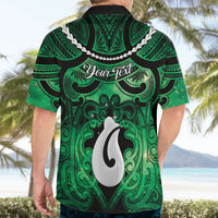 Personalised Maori Matariki Hei Matau Kakariki Hawaiian Shirt Maori Kowhaiwhai Pattern Galaxy LT01 - Polynesian Pride