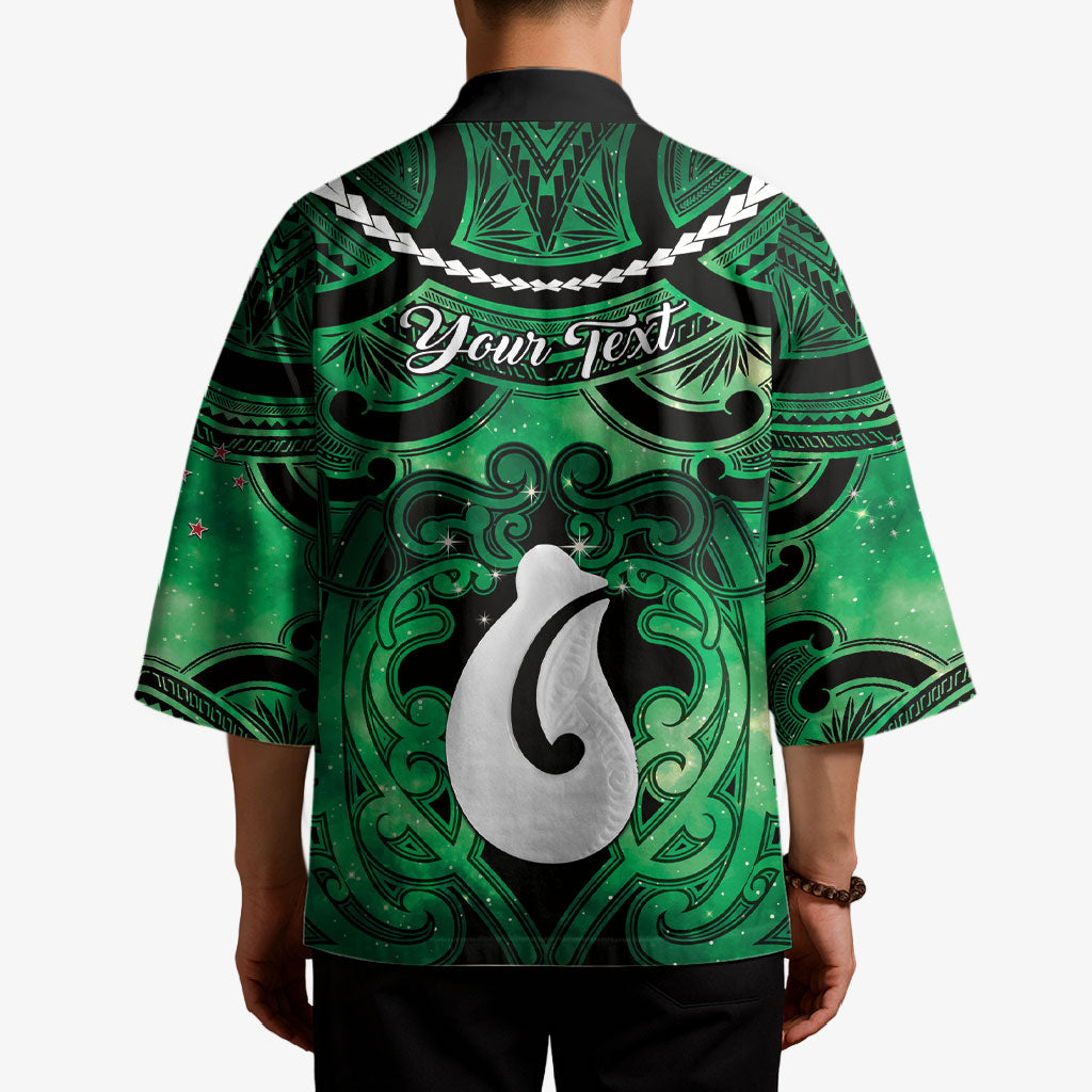 Personalised Maori Matariki Hei Matau Kakariki Kimono Maori Kowhaiwhai Pattern Galaxy