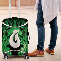Maori Matariki Hei Matau Kakariki Luggage Cover Maori Kowhaiwhai Pattern Galaxy