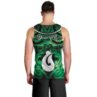 Personalised Maori Matariki Hei Matau Kakariki Men Tank Top Maori Kowhaiwhai Pattern Galaxy