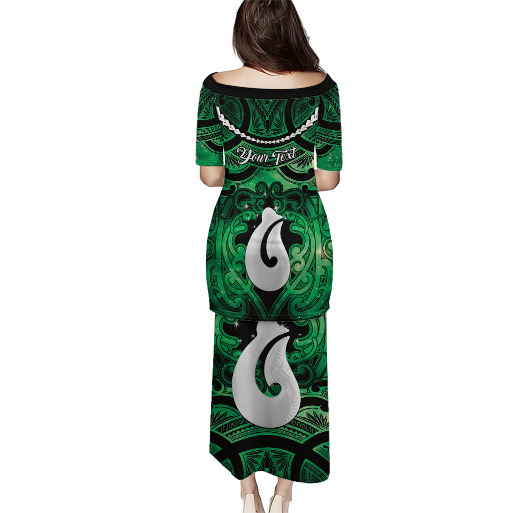Personalised Maori Matariki Hei Matau Kakariki Puletasi Maori Kowhaiwhai Pattern Galaxy LT01 - Polynesian Pride