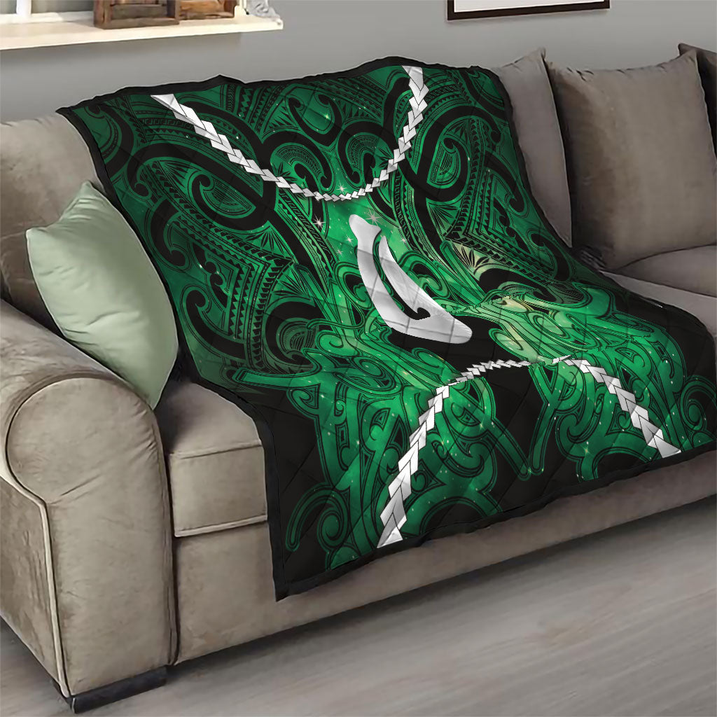 Maori Matariki Hei Matau Kakariki Quilt Maori Kowhaiwhai Pattern Galaxy LT01 - Polynesian Pride