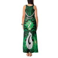 Personalised Maori Matariki Hei Matau Kakariki Tank Maxi Dress Maori Kowhaiwhai Pattern Galaxy LT01 - Polynesian Pride