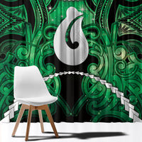 Maori Matariki Hei Matau Kakariki Window Curtain Maori Kowhaiwhai Pattern Galaxy LT01 - Polynesian Pride