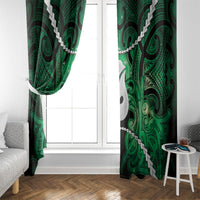 Maori Matariki Hei Matau Kakariki Window Curtain Maori Kowhaiwhai Pattern Galaxy LT01 - Polynesian Pride