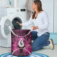 Maori Matariki Hei Matau Mawhero Laundry Basket Maori Kowhaiwhai Pattern Galaxy LT01 - Polynesian Pride