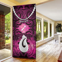 Personalised Maori Matariki Hei Matau Mawhero Door Cover Maori Kowhaiwhai Pattern Galaxy