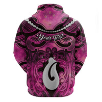 Personalised Maori Matariki Hei Matau Mawhero Hoodie Maori Kowhaiwhai Pattern Galaxy