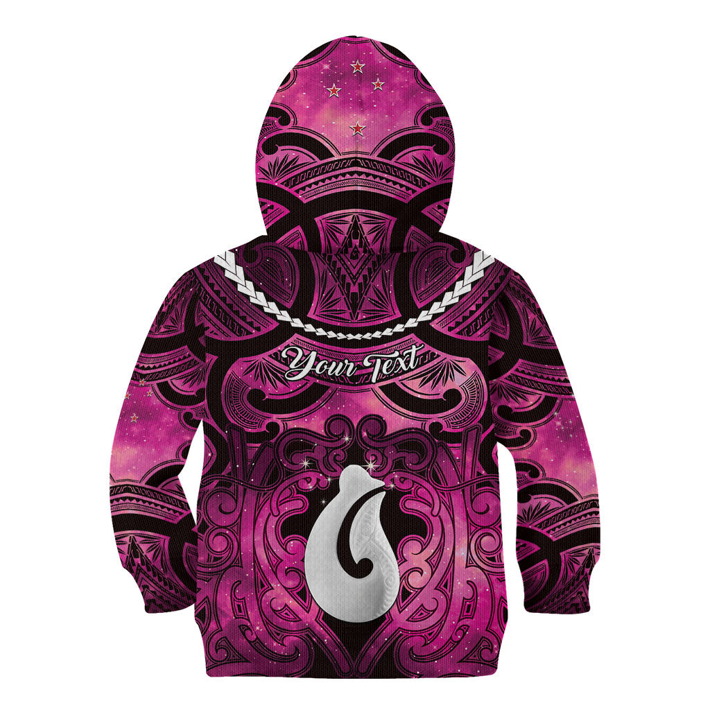 Personalised Maori Matariki Hei Matau Mawhero Kid Hoodie Maori Kowhaiwhai Pattern Galaxy LT01 - Polynesian Pride