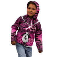 Personalised Maori Matariki Hei Matau Mawhero Kid Hoodie Maori Kowhaiwhai Pattern Galaxy LT01 - Polynesian Pride