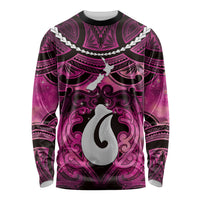 Personalised Maori Matariki Hei Matau Mawhero Long Sleeve Shirt Maori Kowhaiwhai Pattern Galaxy