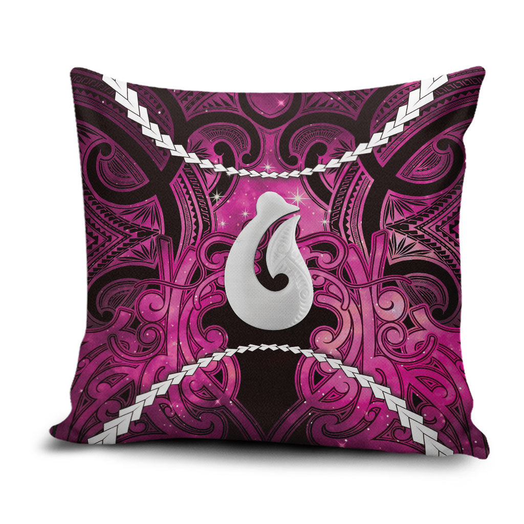 Maori Matariki Hei Matau Mawhero Pillow Cover Maori Kowhaiwhai Pattern Galaxy