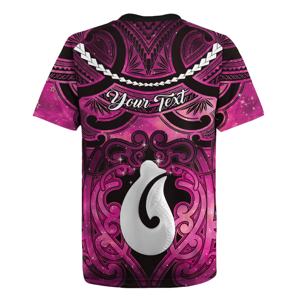 Personalised Maori Matariki Hei Matau Mawhero Rugby Jersey Maori Kowhaiwhai Pattern Galaxy