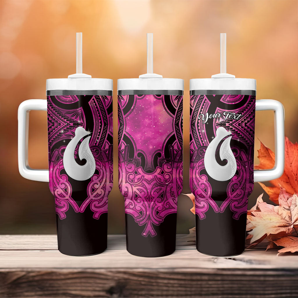 Personalised Maori Matariki Hei Matau Mawhero Tumbler With Handle Maori Kowhaiwhai Pattern Galaxy LT01 - Polynesian Pride
