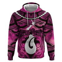 Personalised Maori Matariki Hei Matau Mawhero Zip Hoodie Maori Kowhaiwhai Pattern Galaxy