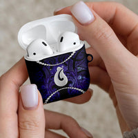 Maori Matariki Hei Matau Waiporoporo AirPods Case Maori Kowhaiwhai Pattern Galaxy