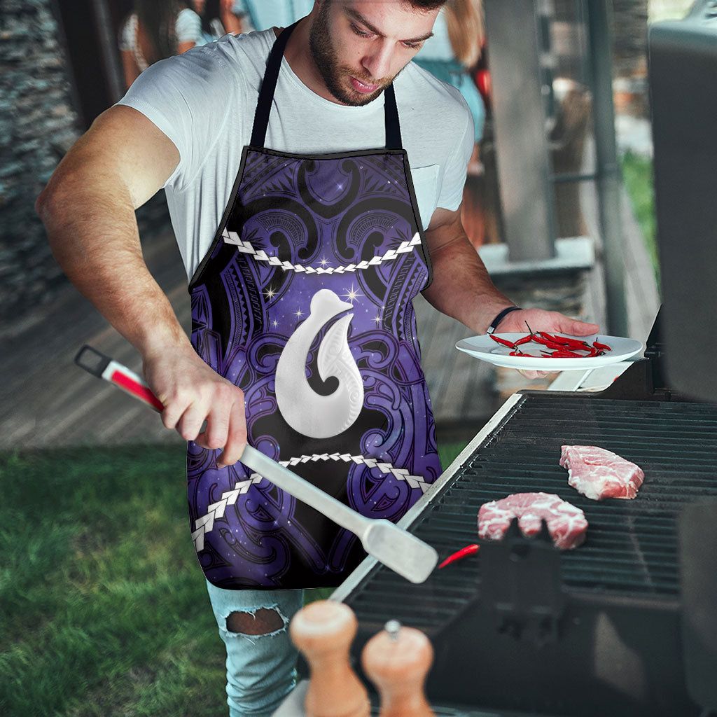 Maori Matariki Hei Matau Waiporoporo Apron Maori Kowhaiwhai Pattern Galaxy