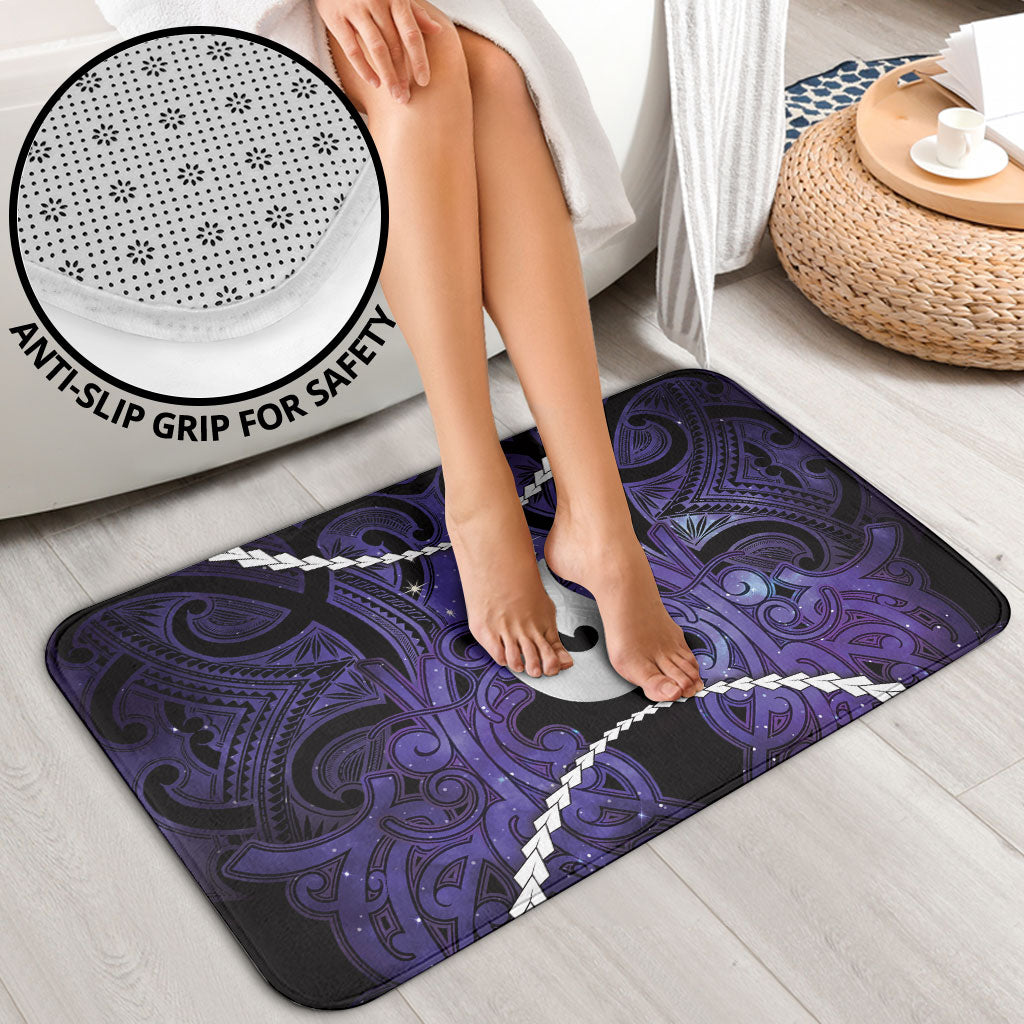 Maori Matariki Hei Matau Waiporoporo Bathroom Set Maori Kowhaiwhai Pattern Galaxy