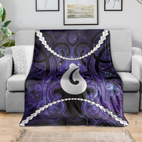 Maori Matariki Hei Matau Waiporoporo Blanket Maori Kowhaiwhai Pattern Galaxy LT01 - Polynesian Pride
