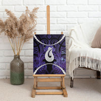 Maori Matariki Hei Matau Waiporoporo Canvas Wall Art Maori Kowhaiwhai Pattern Galaxy