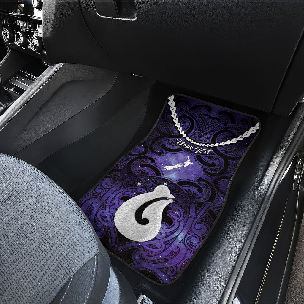 Personalised Maori Matariki Hei Matau Waiporoporo Car Mats Maori Kowhaiwhai Pattern Galaxy