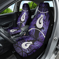 Maori Matariki Hei Matau Waiporoporo Car Seat Cover Maori Kowhaiwhai Pattern Galaxy LT01 - Polynesian Pride